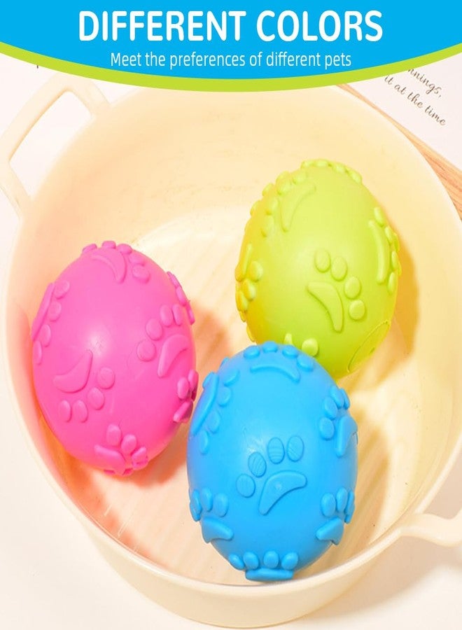 Qpets® Dog Ball Toys, 2.5 Inch Interactive Squeaky Fetch Game Balls with 3 Colors & Cute Paws Design, TPR Chew-Resistant Pet Safe Toys for Small Dogs Cats Throw and Catch (3 Pack) - Image 5